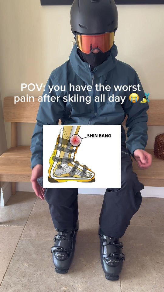 TikTok clip: shin bang after a day of skiing, 252K views